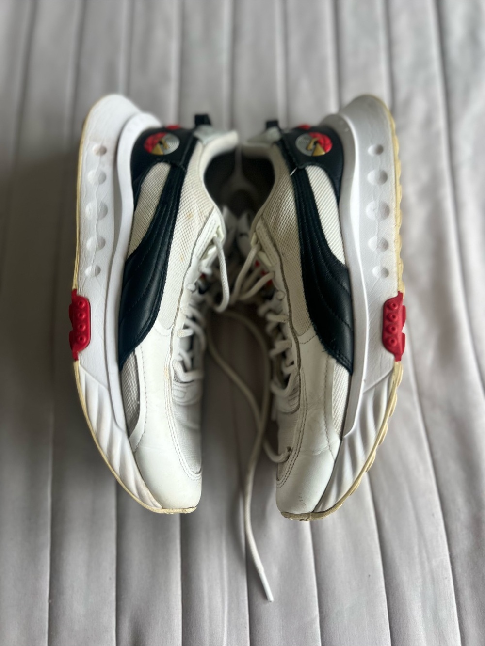 Puma White Black Red  Athletic Sneakers. Men’s Size 10. Used.